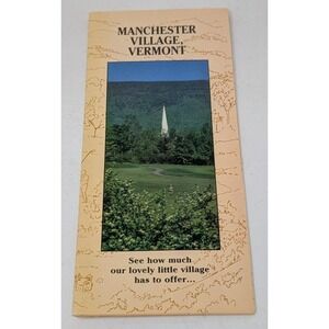 Manchester Village Vermont Travel Brochure Advertising Vintage Jelly Mill